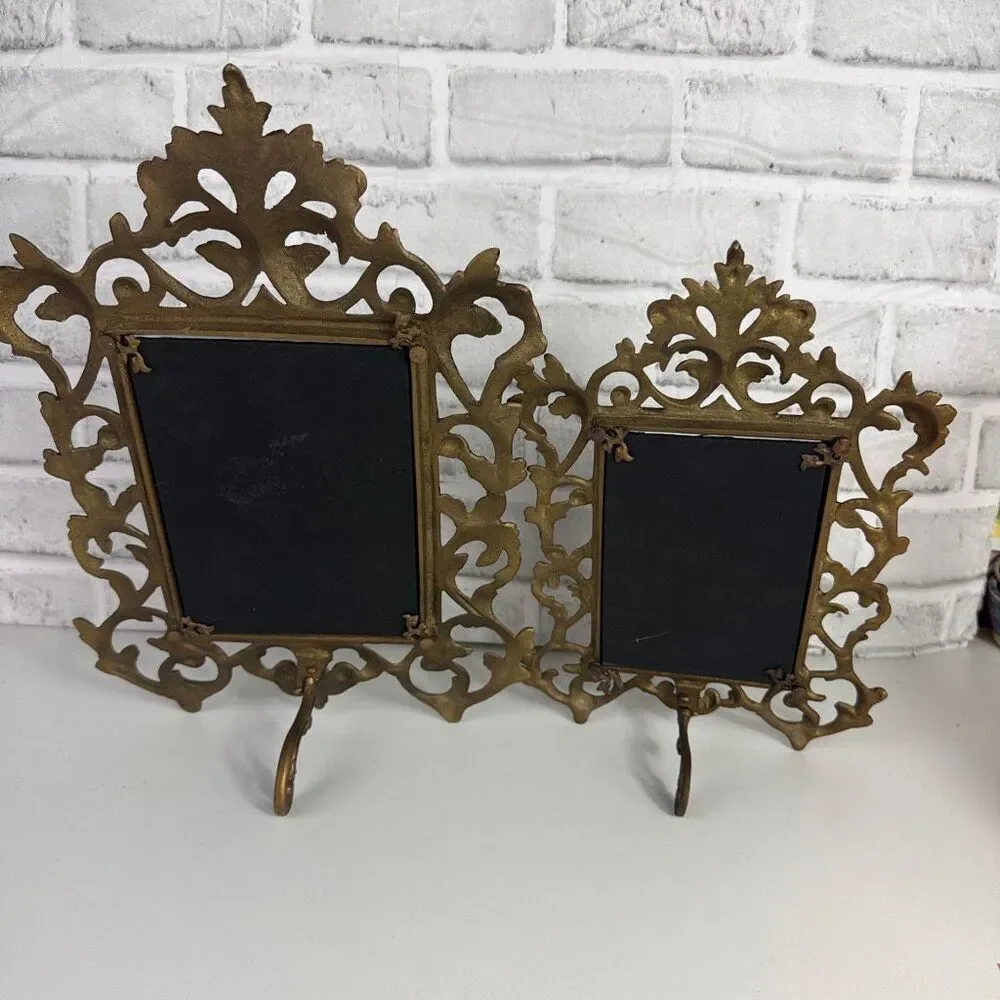 Restoration Hardware Vintage Victorian Inspired Cast Bronze Easel Frame Set